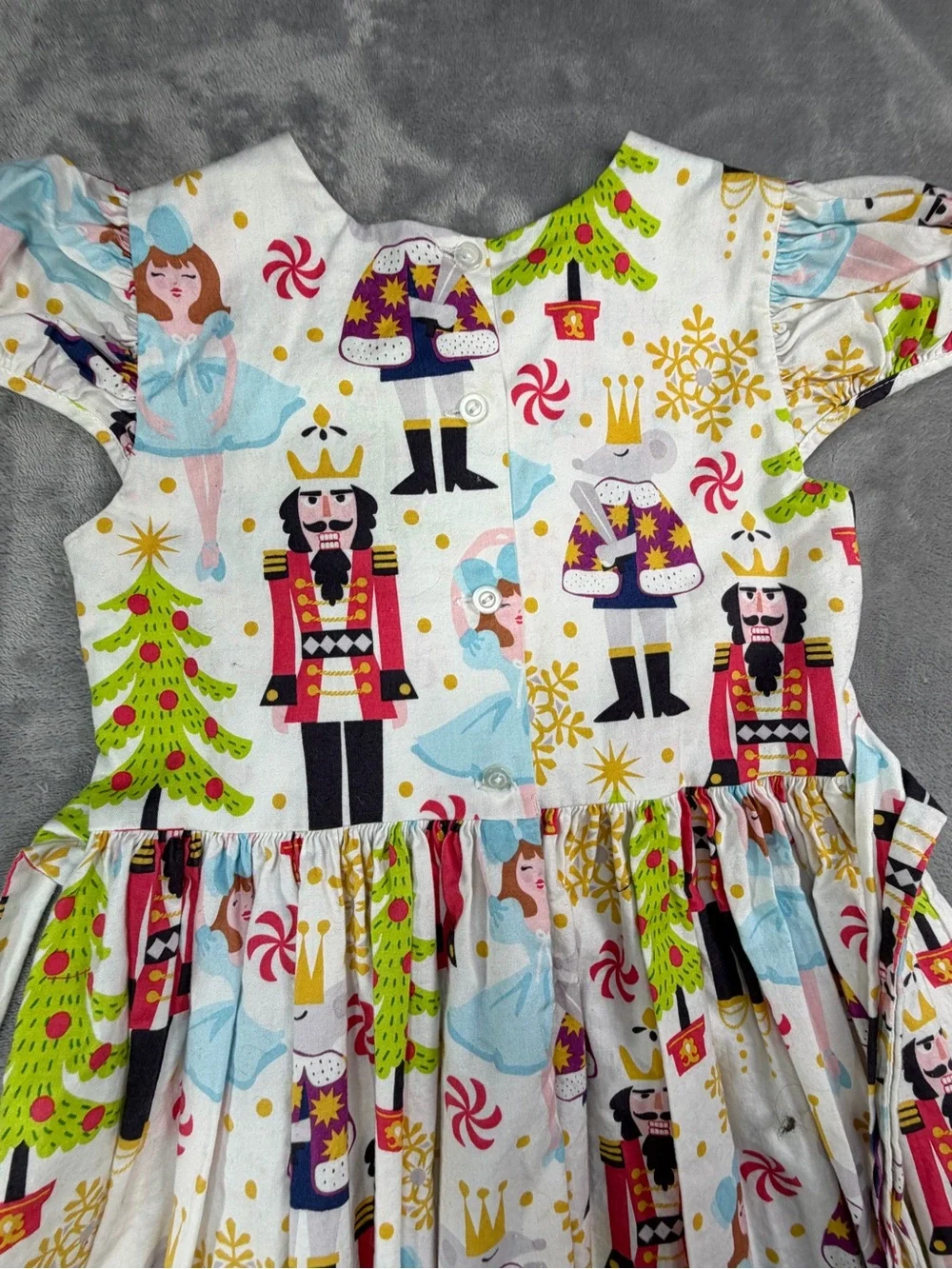 100 % Cotton Le Za Me Girls' Dress with Multicolor Print Party Fall Christmas 6x